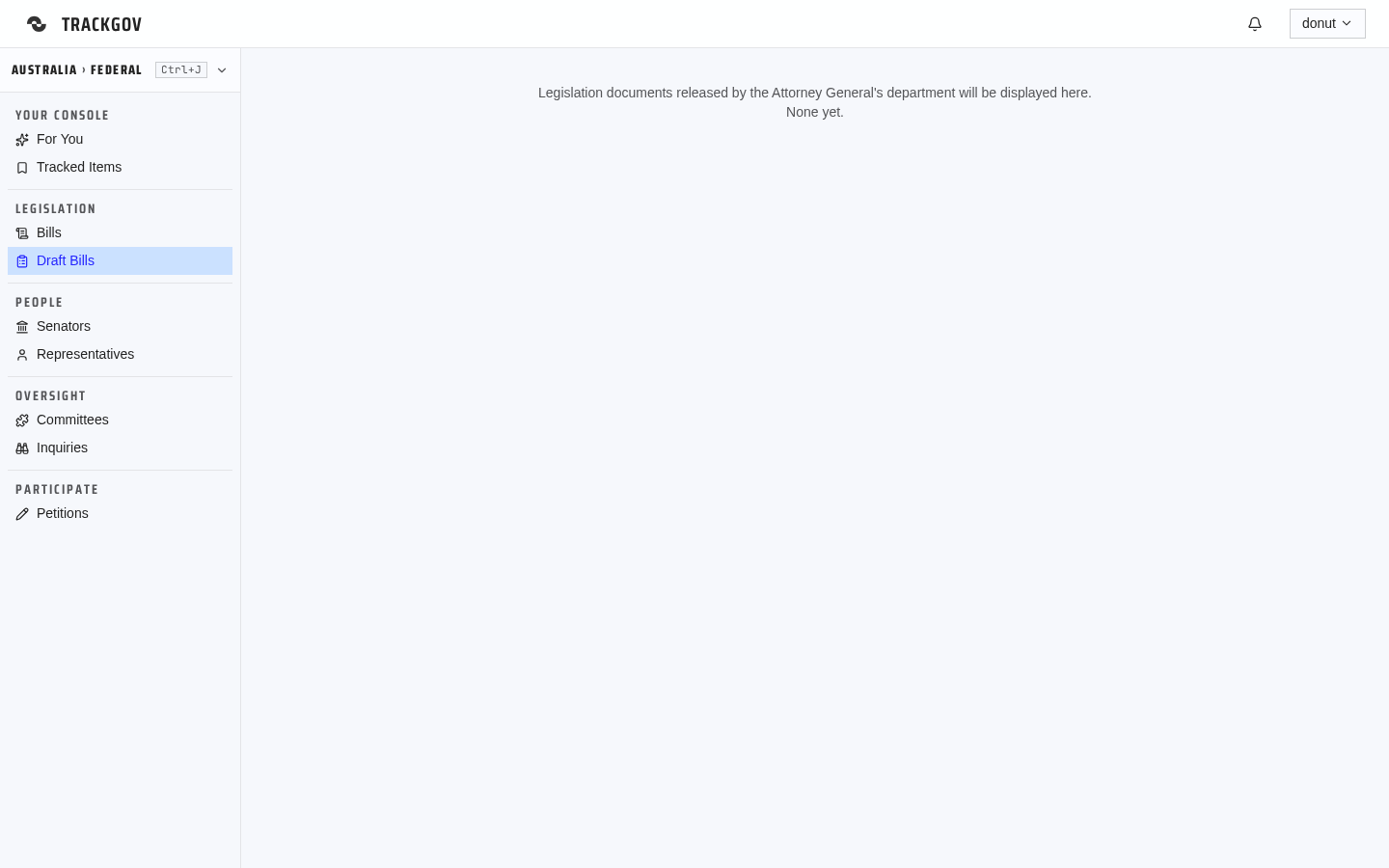 Draft Bills on TrackGov
