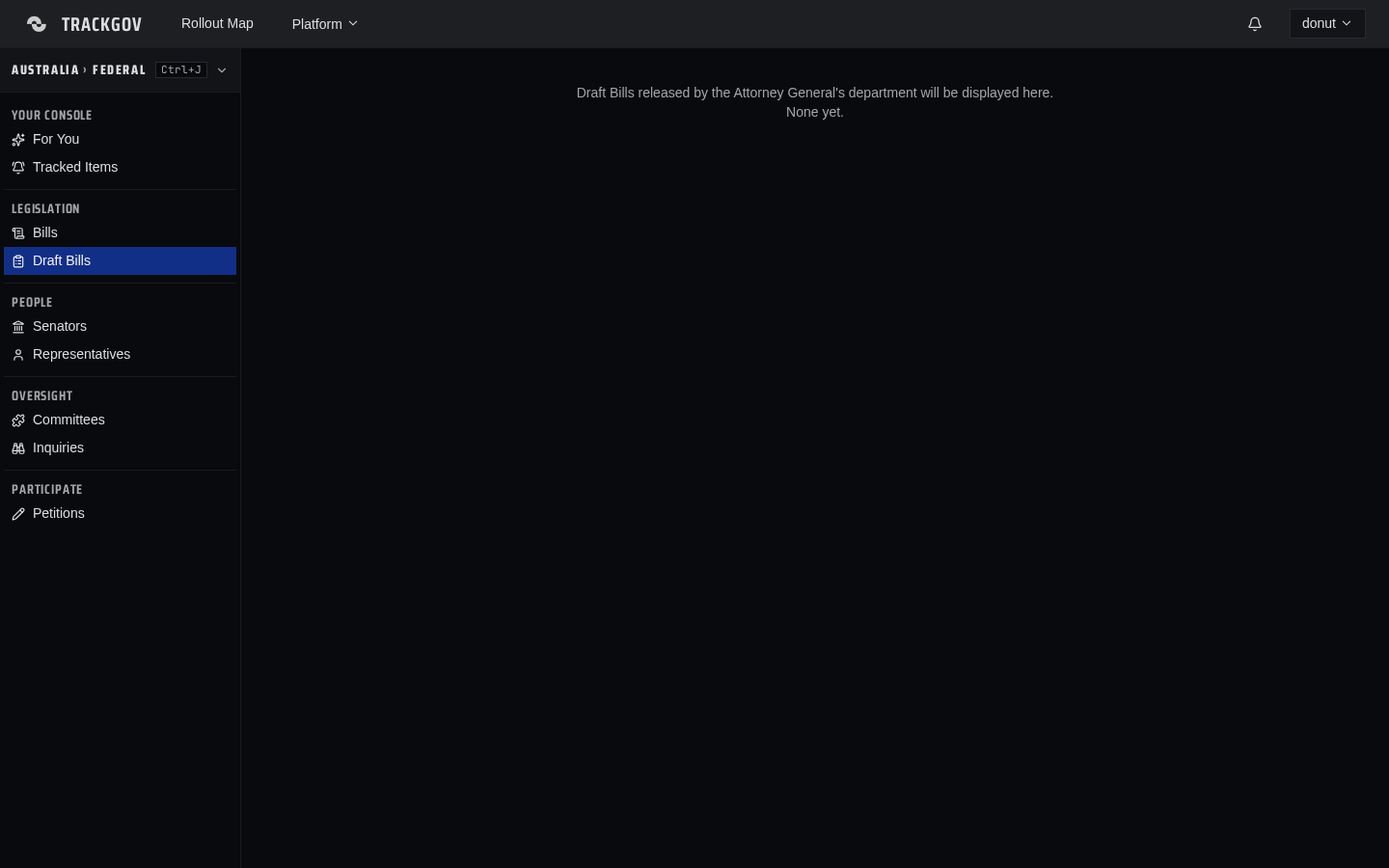Draft Bills on TrackGov